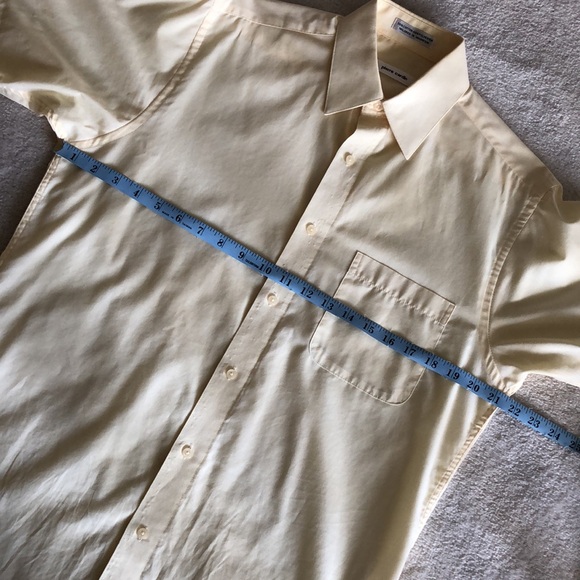 Vintage Pierre Cardin butter stick yellow button up short sleeve shirt - Picture 6 of 14